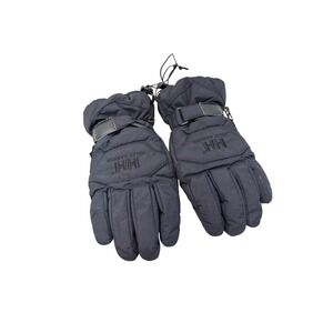 Helly Hansen Thermoloft Drypel Ski Gloves Black Leather Palm L